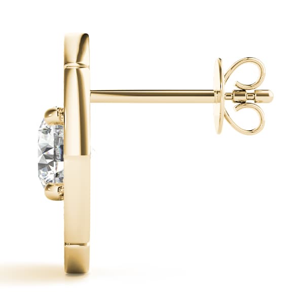 Fashion Earrings (0.22 ct. tw.), Side view in yellow gold