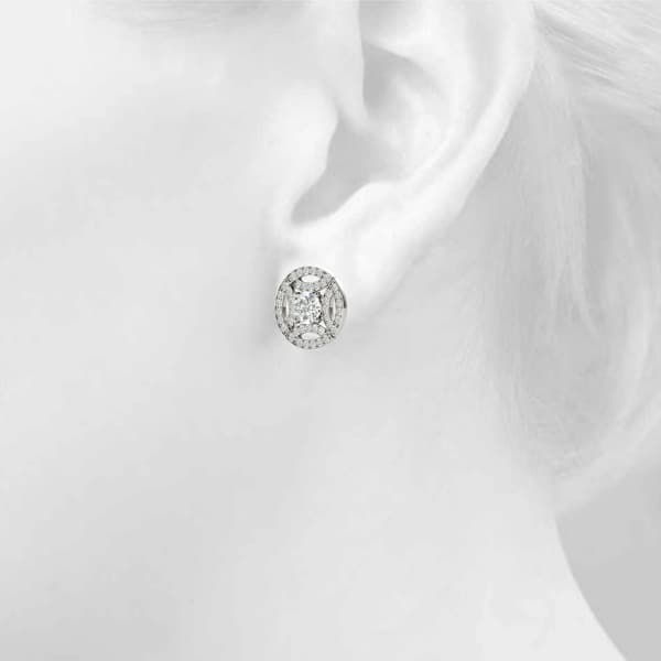 Fashion Earrings (0.22 ct. tw.), Top view in white gold or platinum