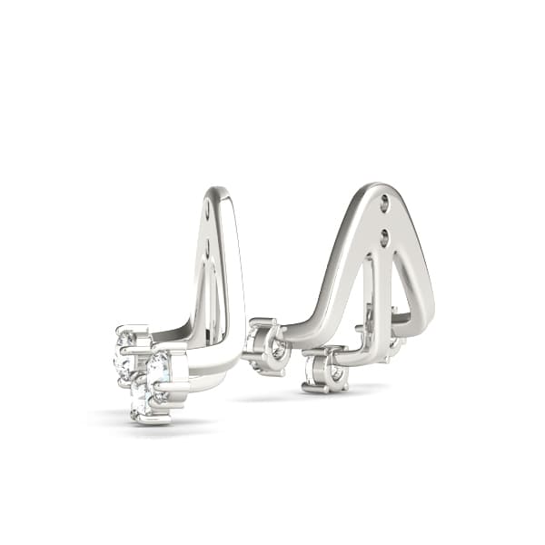 3 Stone Jackets (1/4 ct. tw.), Angle view in white gold or platinum