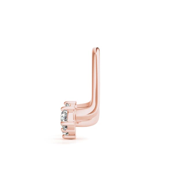 3 Stone Jackets (1/4 ct. tw.), Side view in rose gold