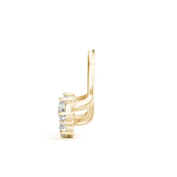 4-Stone Earring Jackets (0.16 ct. tw.), Side view in yellow gold