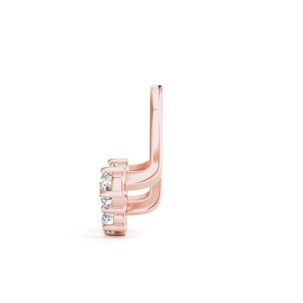 4-Stone Earring Jackets (0.16 ct. tw.), Side view in rose gold