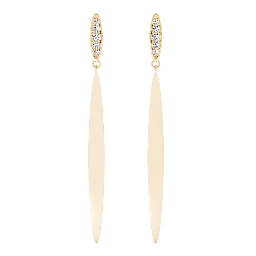Fashion Earrings (0.08 ct. tw.), Front view in yellow gold