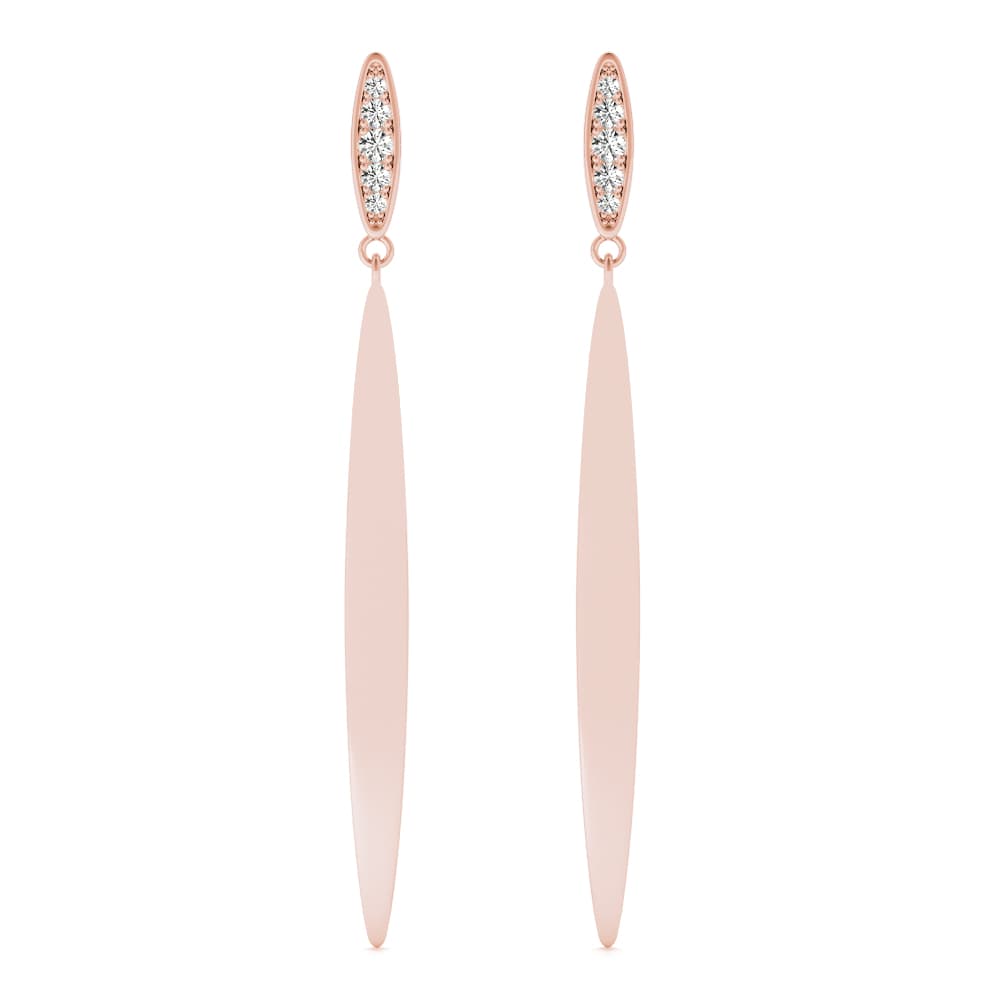 Fashion Earrings (0.08 ct. tw.), Front view in rose gold