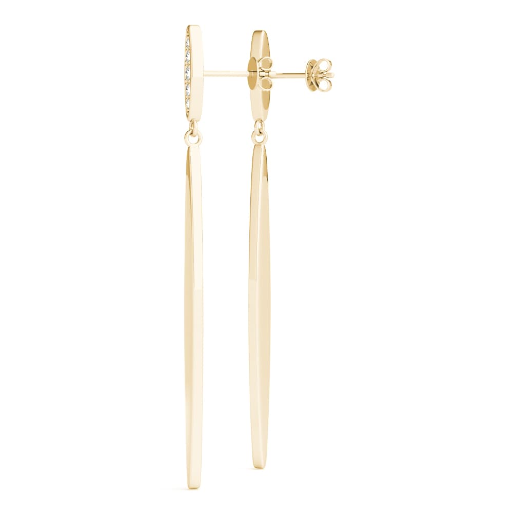 Fashion Earrings (0.08 ct. tw.), Angle view in yellow gold