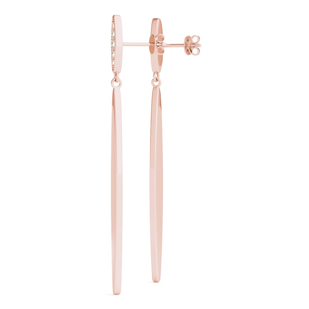 Fashion Earrings (0.08 ct. tw.), Angle view in rose gold