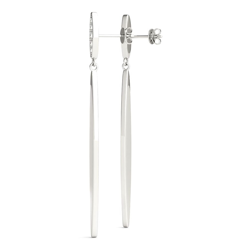 Fashion Earrings (0.08 ct. tw.), Angle view in white gold or platinum