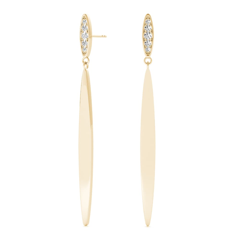Fashion Earrings (0.08 ct. tw.), On hand view in yellow gold