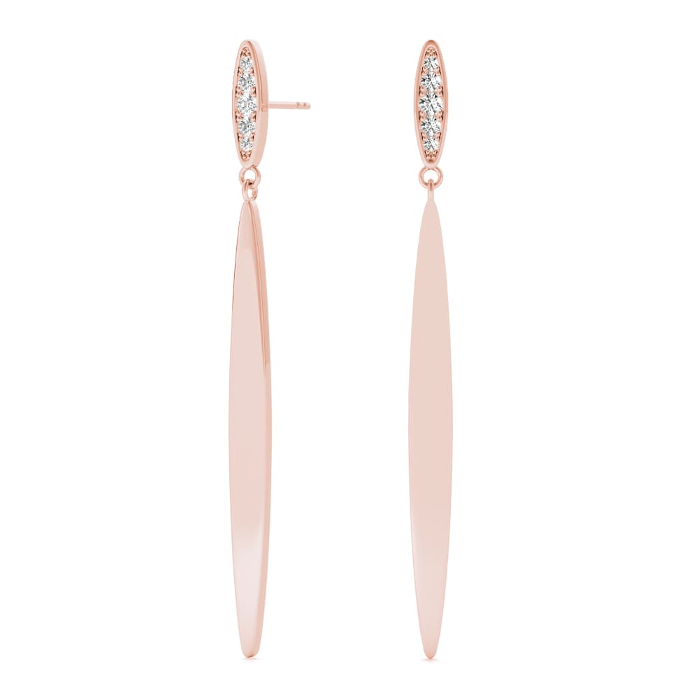 Fashion Earrings (0.08 ct. tw.), On hand view in rose gold