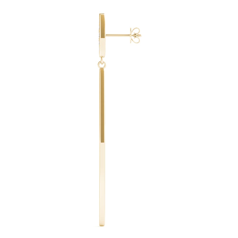 Fashion Earrings (0.08 ct. tw.), Side view in yellow gold
