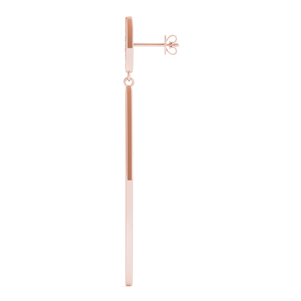 Fashion Earrings (0.08 ct. tw.), Side view in rose gold