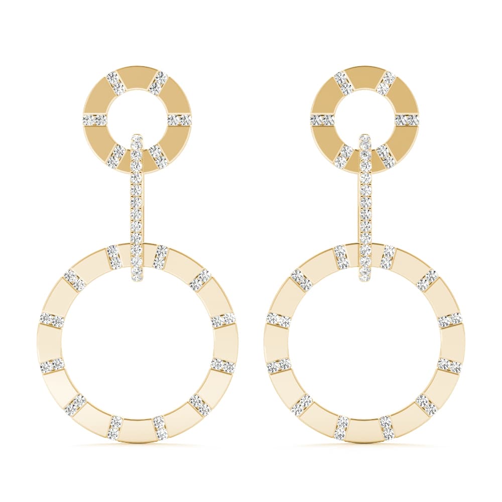 Fashion Earrings (0.44 ct. tw.), Front view in yellow gold