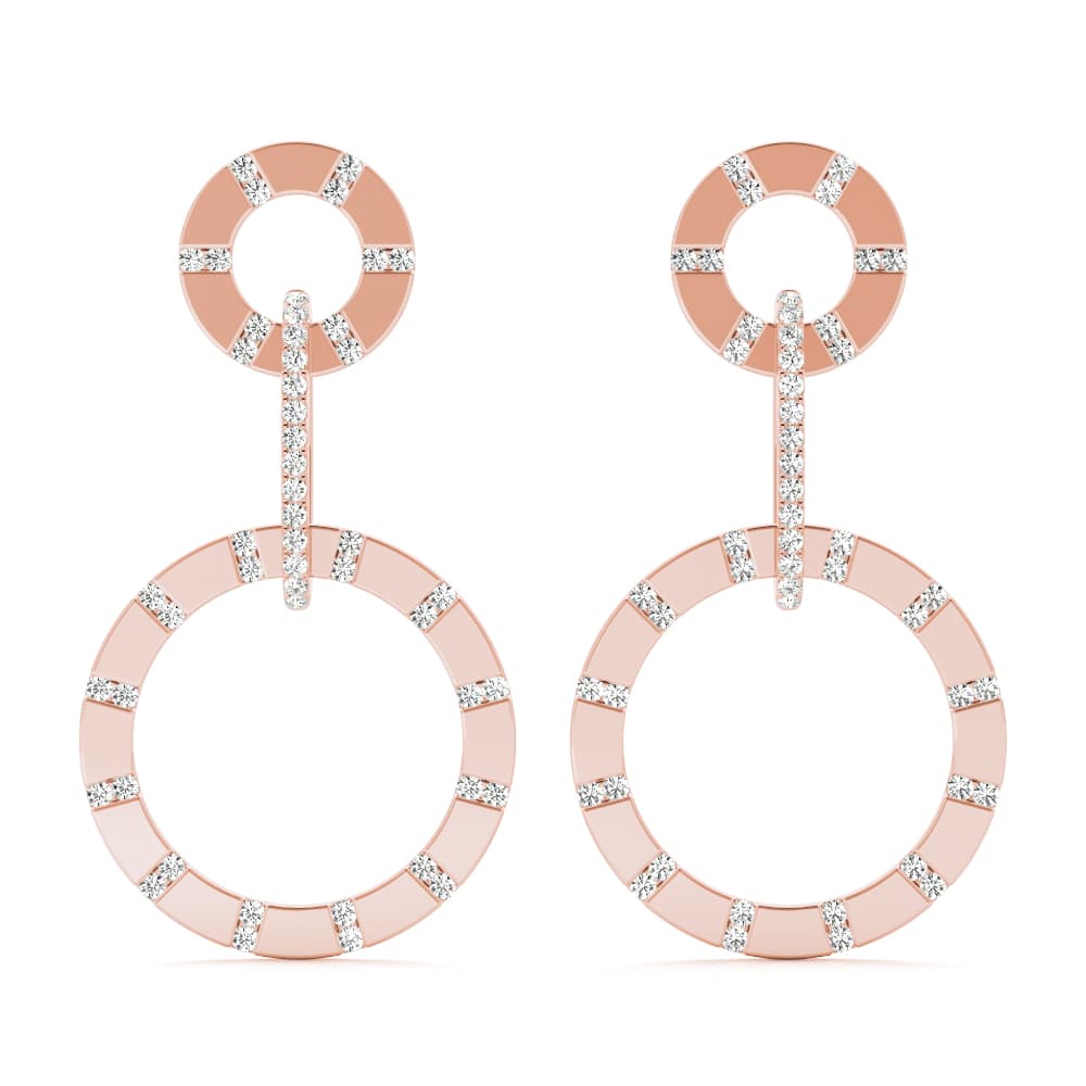 Fashion Earrings (0.44 ct. tw.), Front view in rose gold