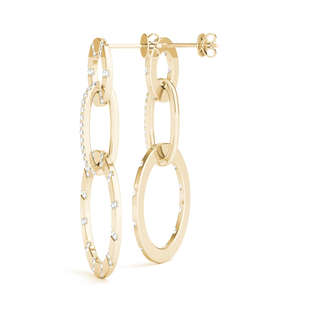 Fashion Earrings (0.44 ct. tw.), Angle view in yellow gold