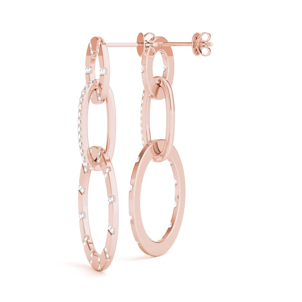 Fashion Earrings (0.44 ct. tw.), Angle view in rose gold