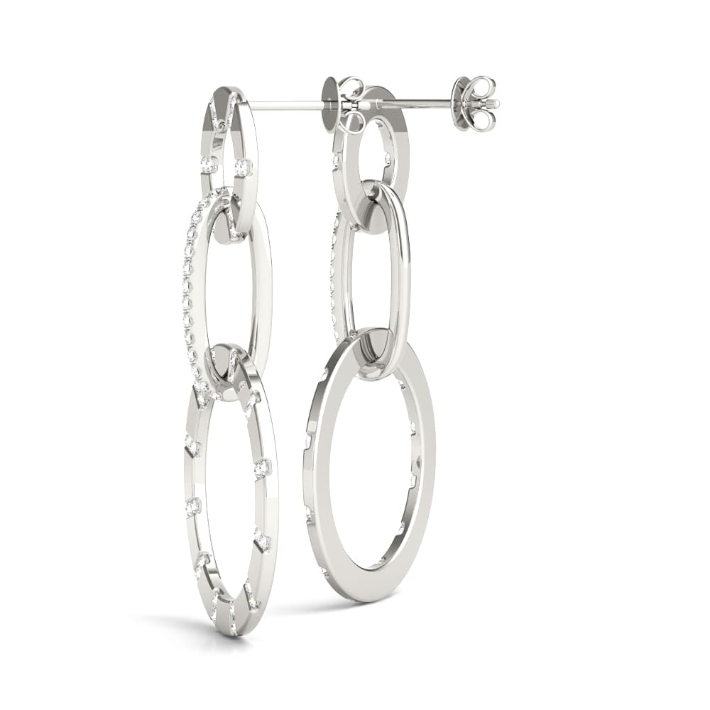 Fashion Earrings (0.44 ct. tw.), Angle view in white gold or platinum