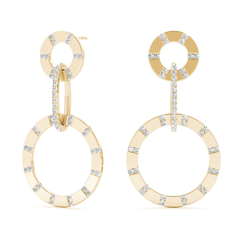 Fashion Earrings (0.44 ct. tw.), On hand view in yellow gold