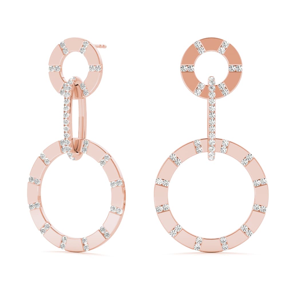 Fashion Earrings (0.44 ct. tw.), On hand view in rose gold
