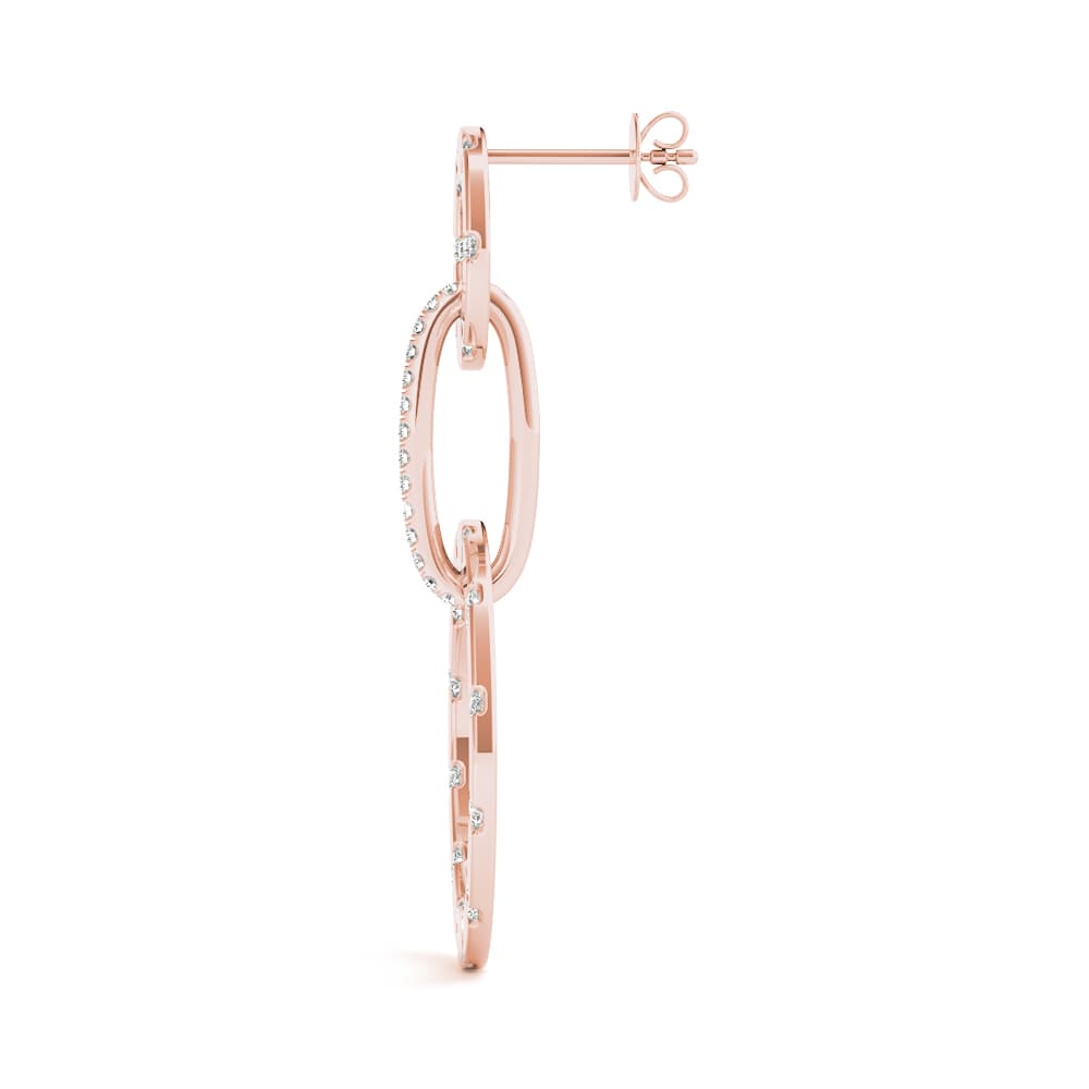 Fashion Earrings (0.44 ct. tw.), Side view in rose gold