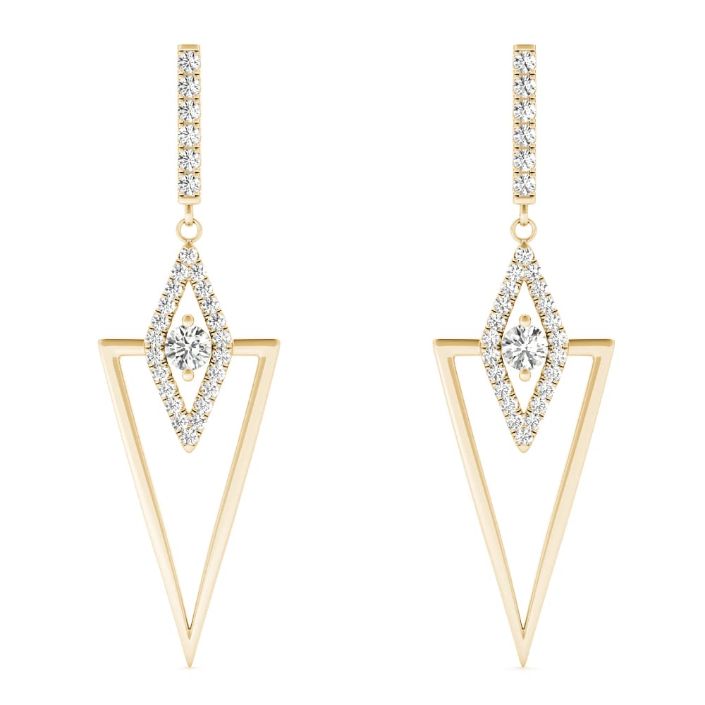 Fashion Earrings (0.27 ct. tw.), Front view in yellow gold