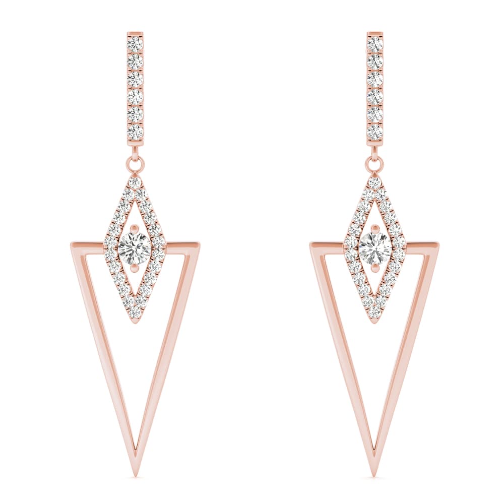 Fashion Earrings (0.27 ct. tw.), Front view in rose gold