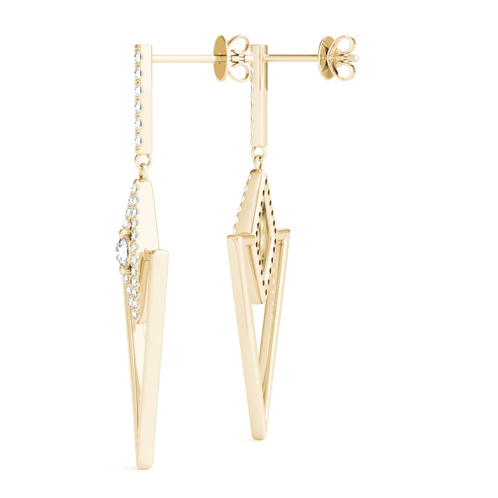 Fashion Earrings (0.27 ct. tw.), Angle view in yellow gold