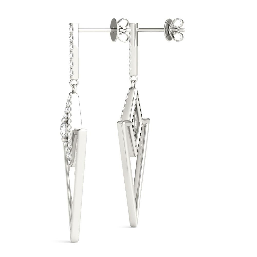 Fashion Earrings (0.27 ct. tw.), Angle view in white gold or platinum