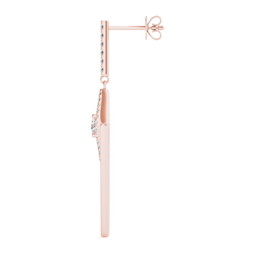 Fashion Earrings (0.27 ct. tw.), Side view in rose gold