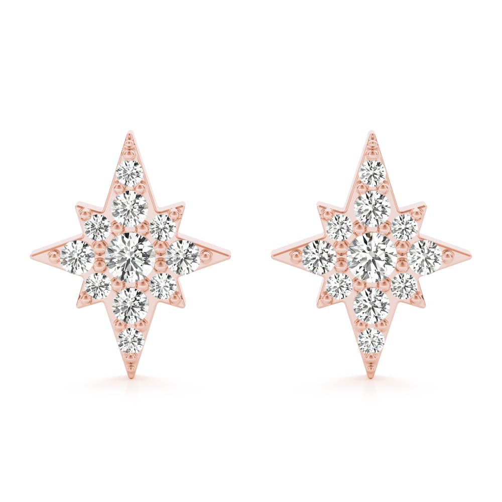 Fashion Earrings (0.06 ct. tw.), Front view in rose gold