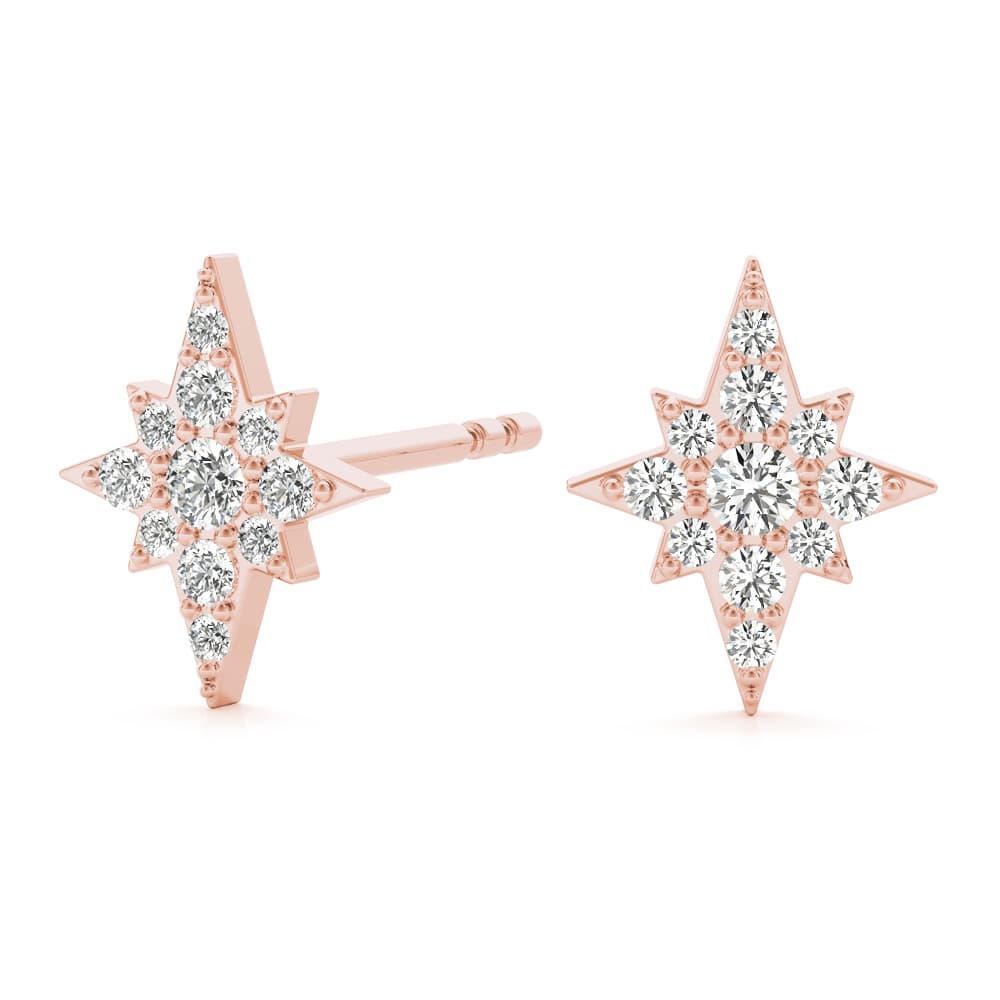 Fashion Earrings (0.06 ct. tw.), Angle view in rose gold