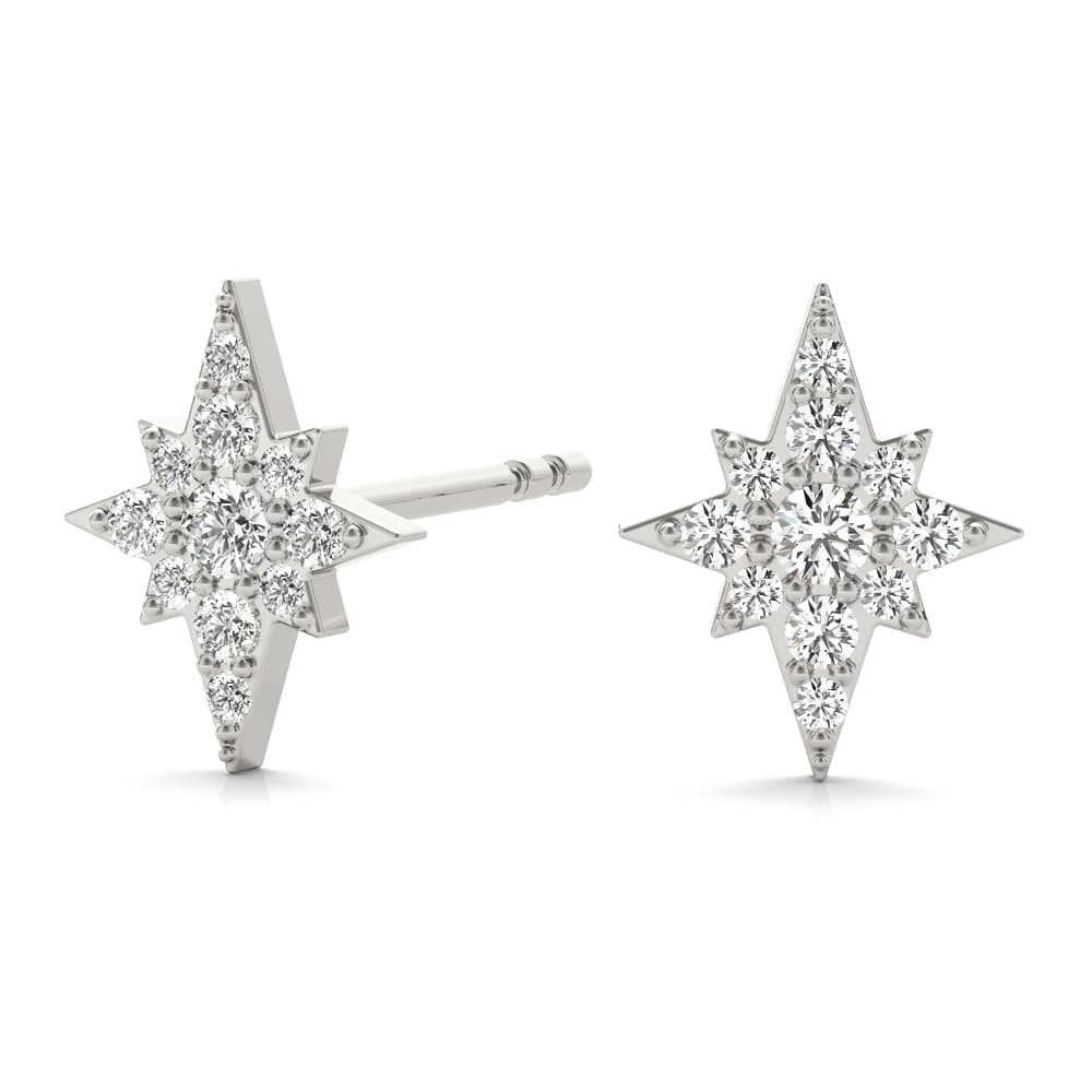 Fashion Earrings (0.06 ct. tw.), Angle view in white gold or platinum