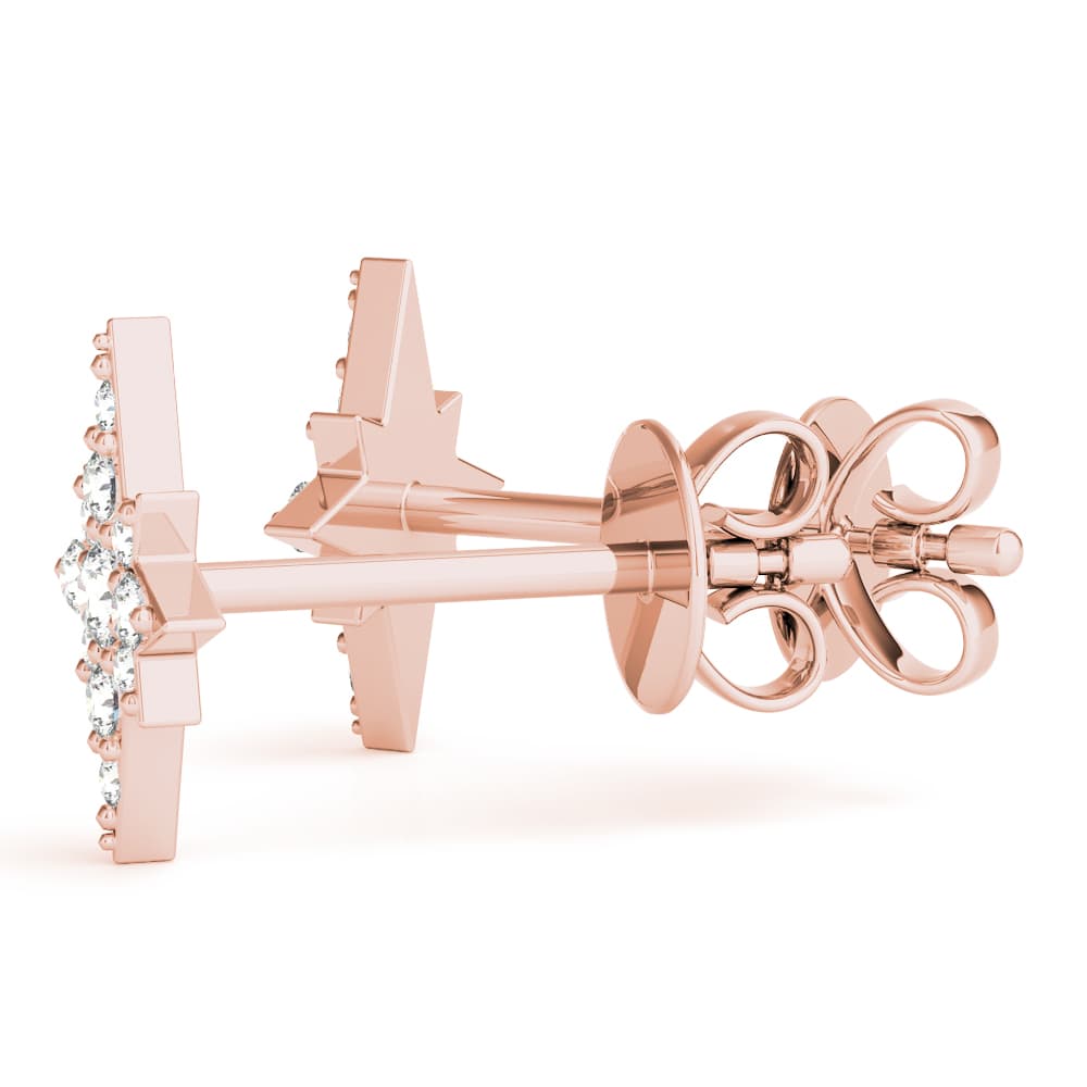 Fashion Earrings (0.06 ct. tw.), On hand view in rose gold