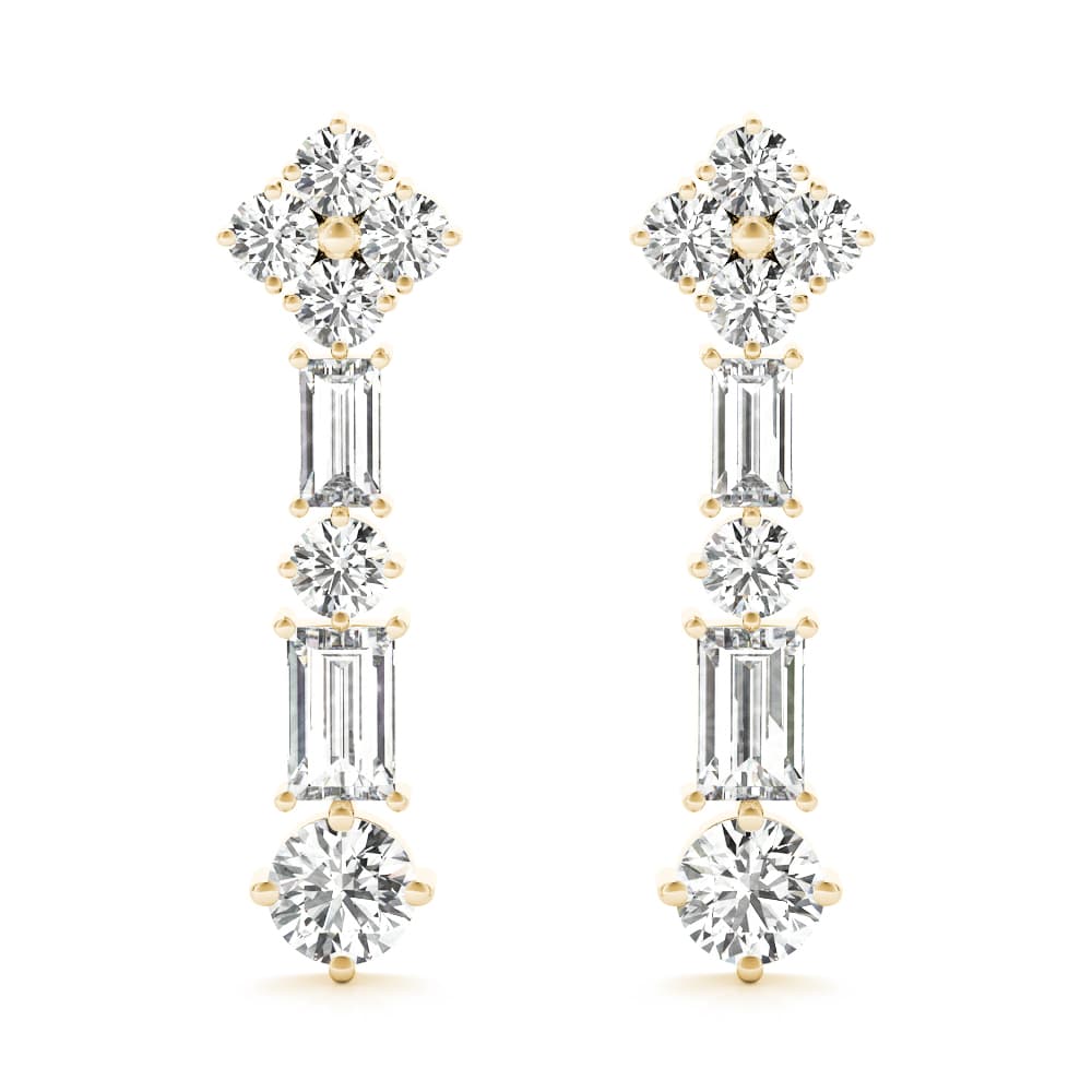 Fashion Earrings (1/3 ct. tw.), Front view in yellow gold