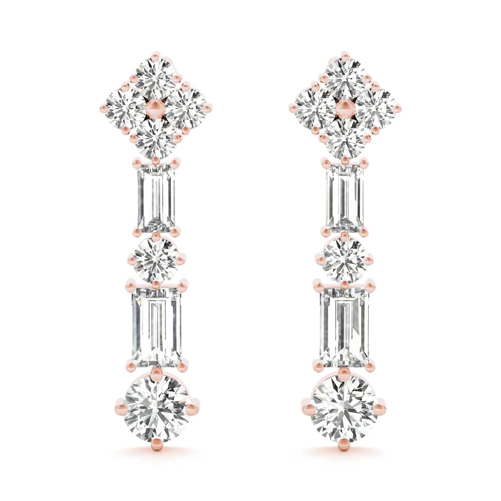 Fashion Earrings (1/3 ct. tw.), Front view in rose gold
