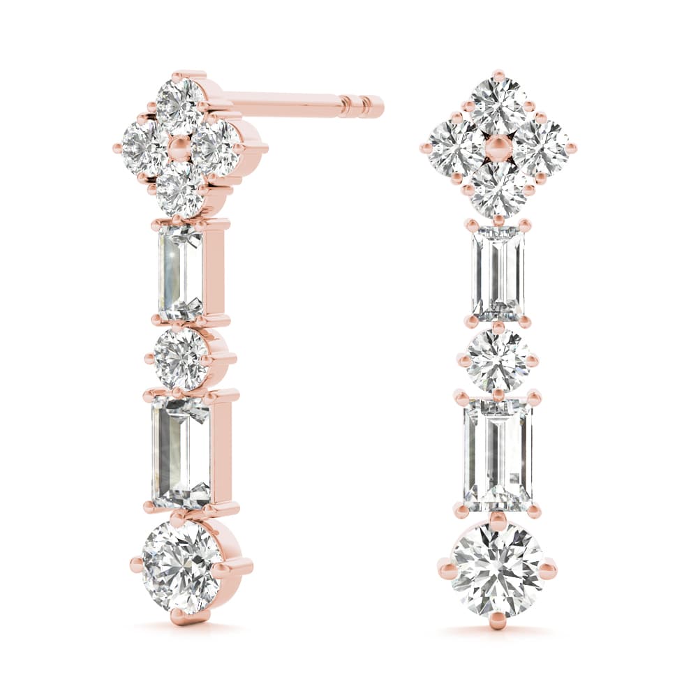 Fashion Earrings (1/3 ct. tw.), Angle view in rose gold