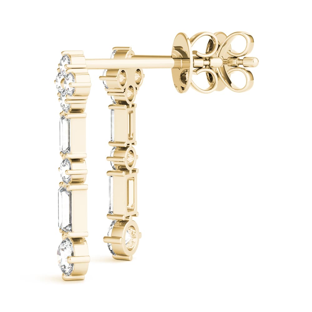 Fashion Earrings (1/3 ct. tw.), On hand view in yellow gold