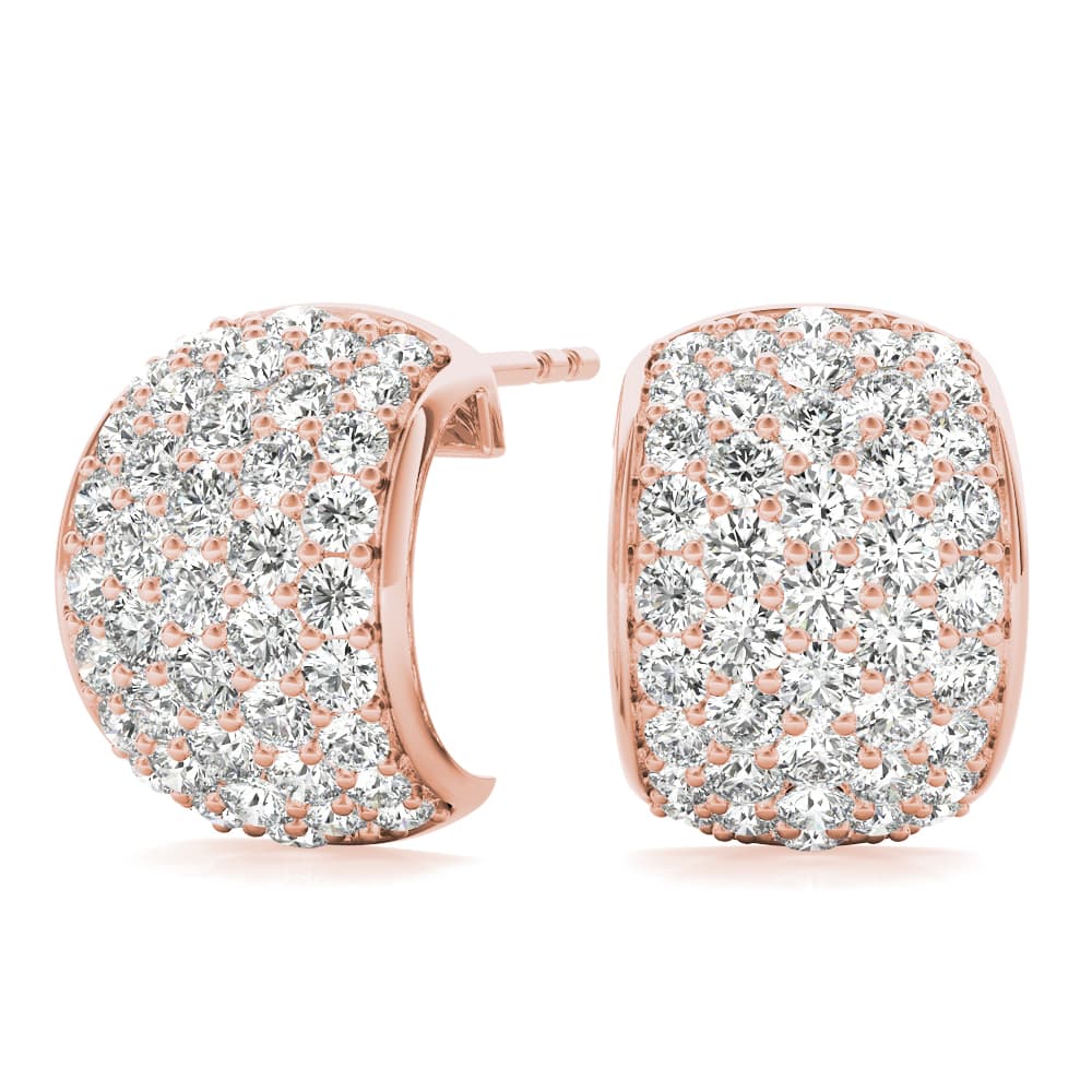 Fashion Earrings (1/2 ct. tw.), Front view in rose gold