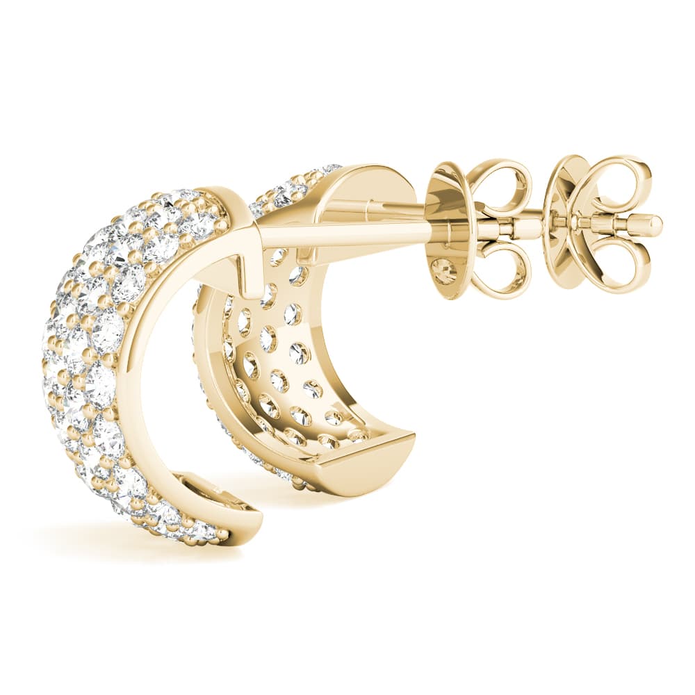 Fashion Earrings (1/2 ct. tw.), On hand view in yellow gold