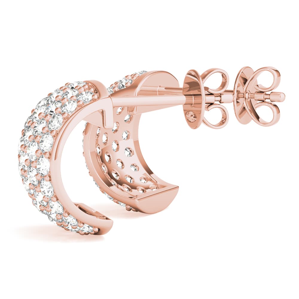 Fashion Earrings (1/2 ct. tw.), On hand view in rose gold