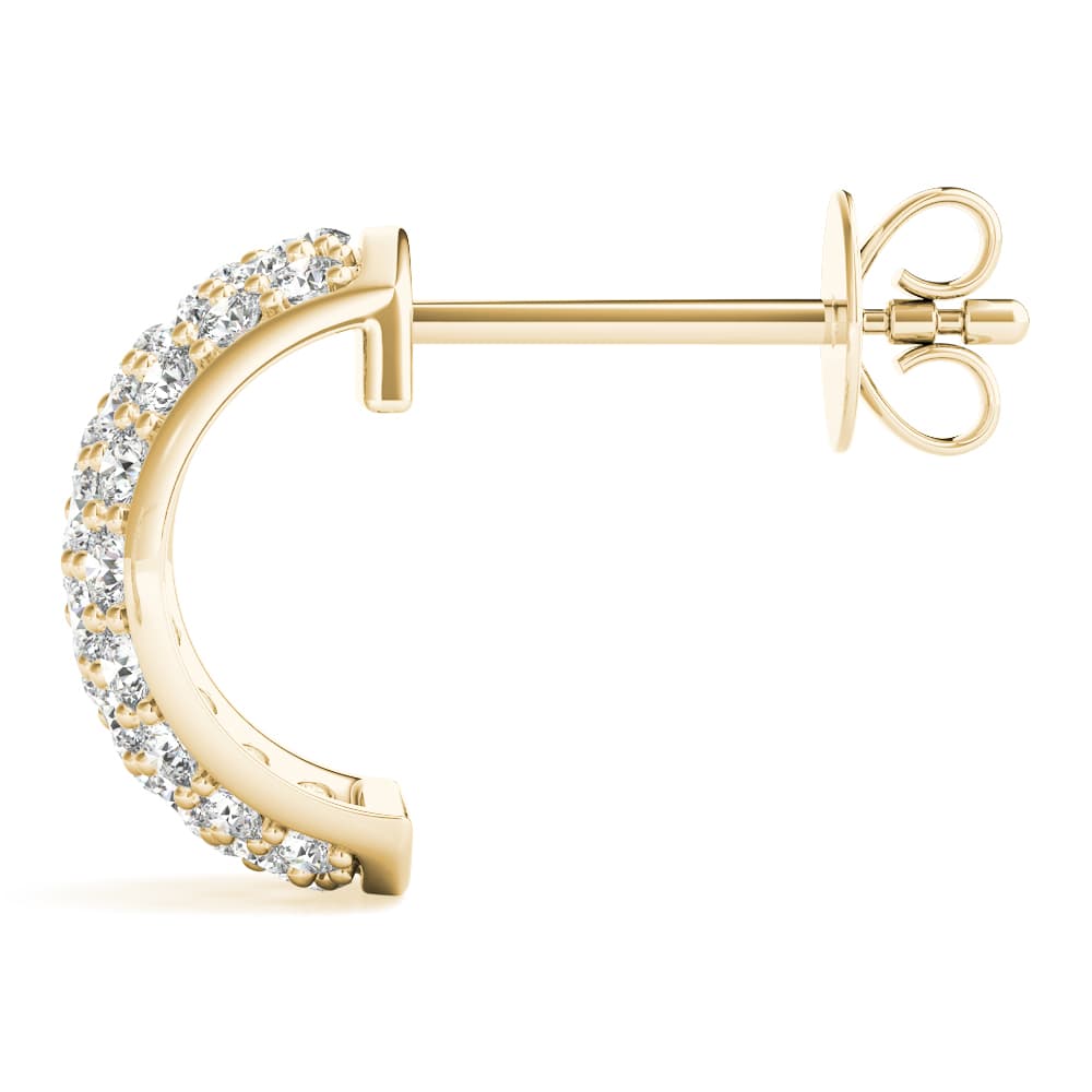 Fashion Earrings (1/2 ct. tw.), Side view in yellow gold