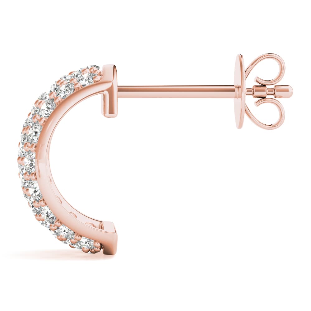 Fashion Earrings (1/2 ct. tw.), Side view in rose gold