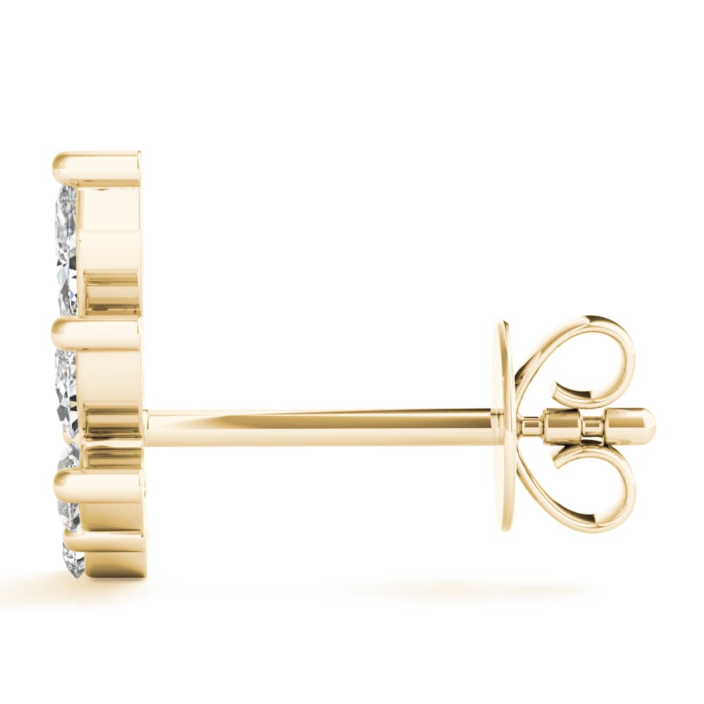 Marquise Ear Climbers (1/3 ct. tw.), Side view in yellow gold