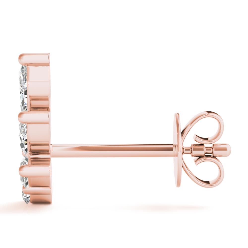 Marquise Ear Climbers (1/3 ct. tw.), Side view in rose gold
