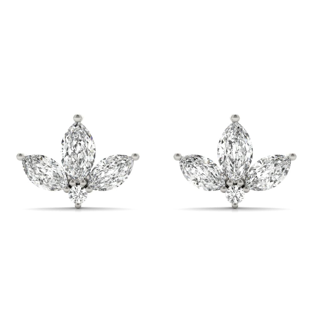 Marquise Floral Earrings — View 1