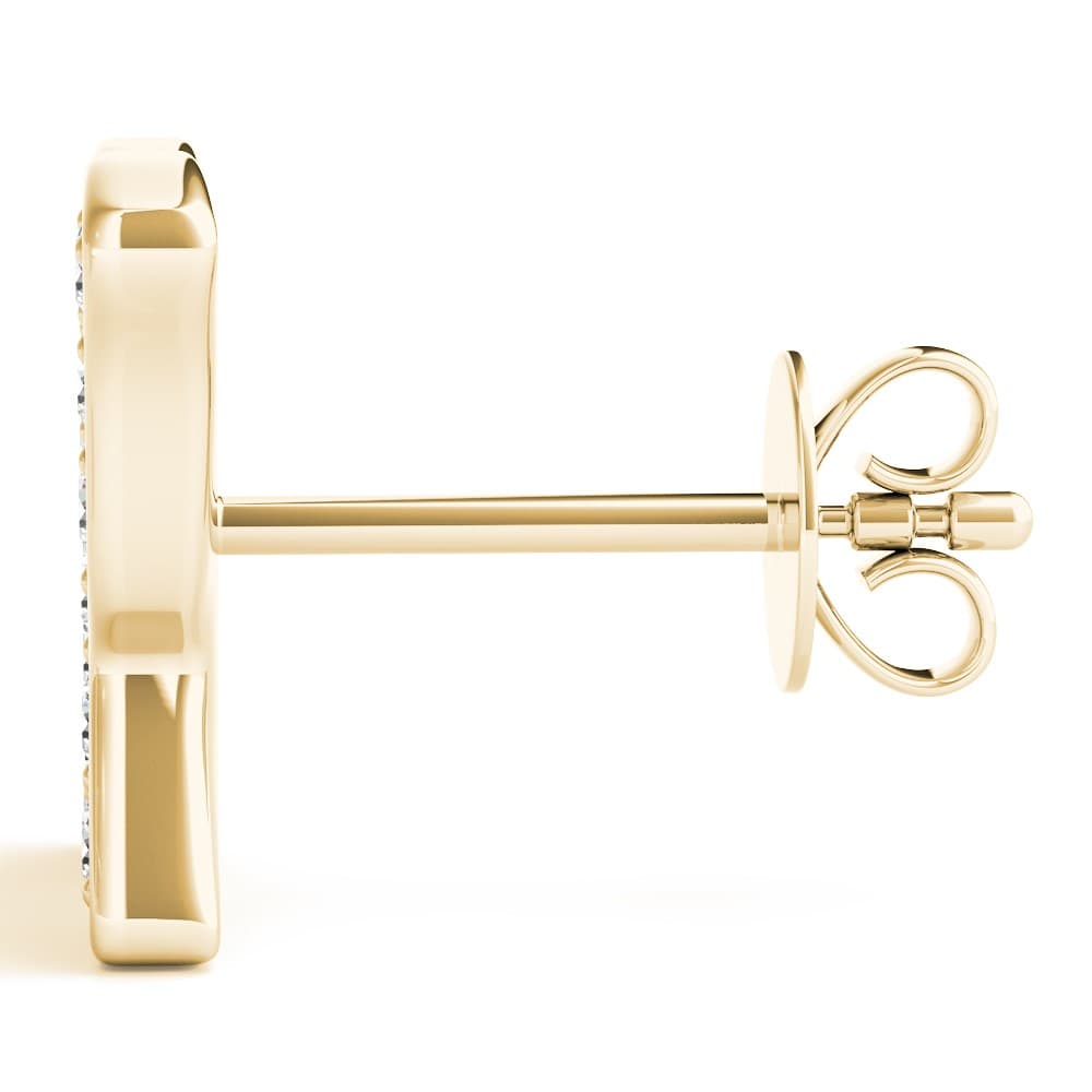 Butterfly Earrings (1/3 ct. tw.), Side view in yellow gold