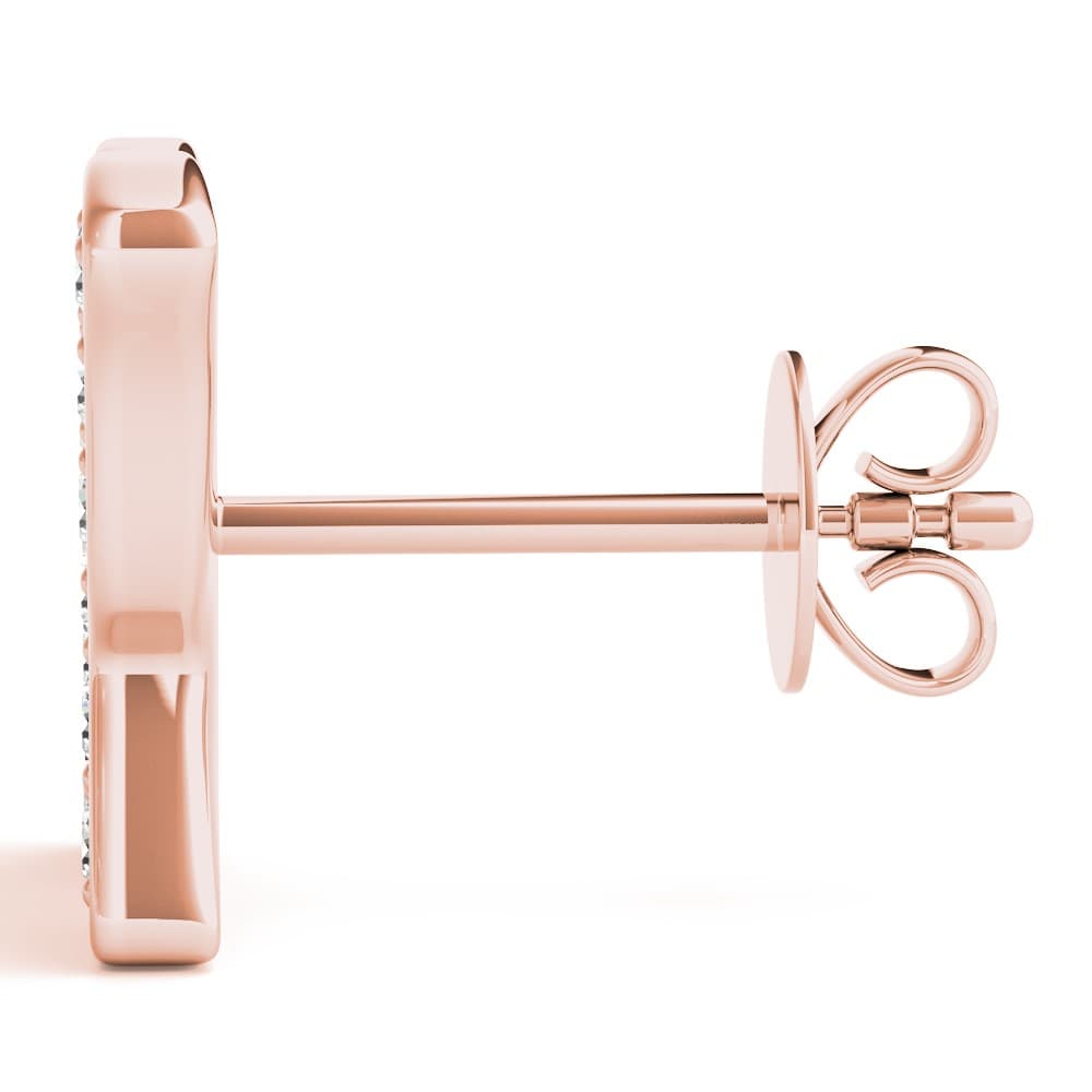 Butterfly Earrings (1/3 ct. tw.), Side view in rose gold