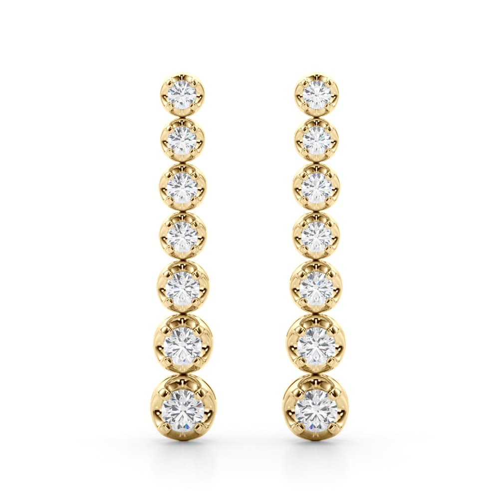 Fashion Drop Earrings (1 3/8 ct. tw.), Front view in yellow gold
