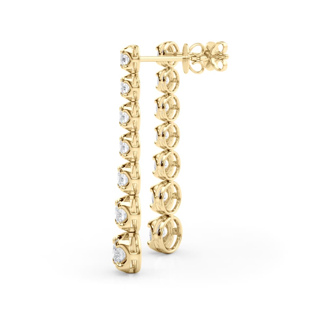Fashion Drop Earrings (1 3/8 ct. tw.), Angle view in yellow gold