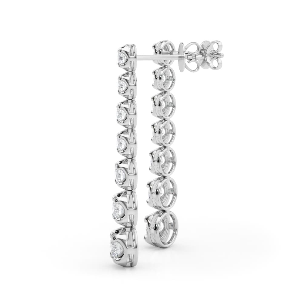 Fashion Drop Earrings (1 3/8 ct. tw.), Angle view in white gold or platinum