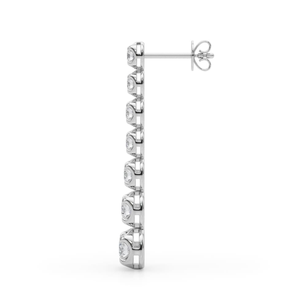 Fashion Drop Earrings (1 3/8 ct. tw.), Side view in white gold or platinum